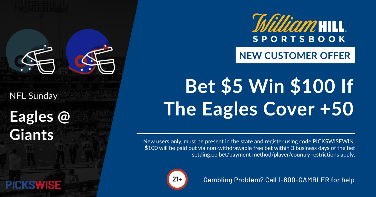 Giants vs. Cowboys Odds & Promotions: Bet $5, Win $100 if the Giants Cover  +50!