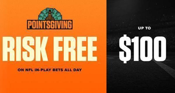 Bet $100 Risk Free In-Play on NFL Games on Thanksgiving!