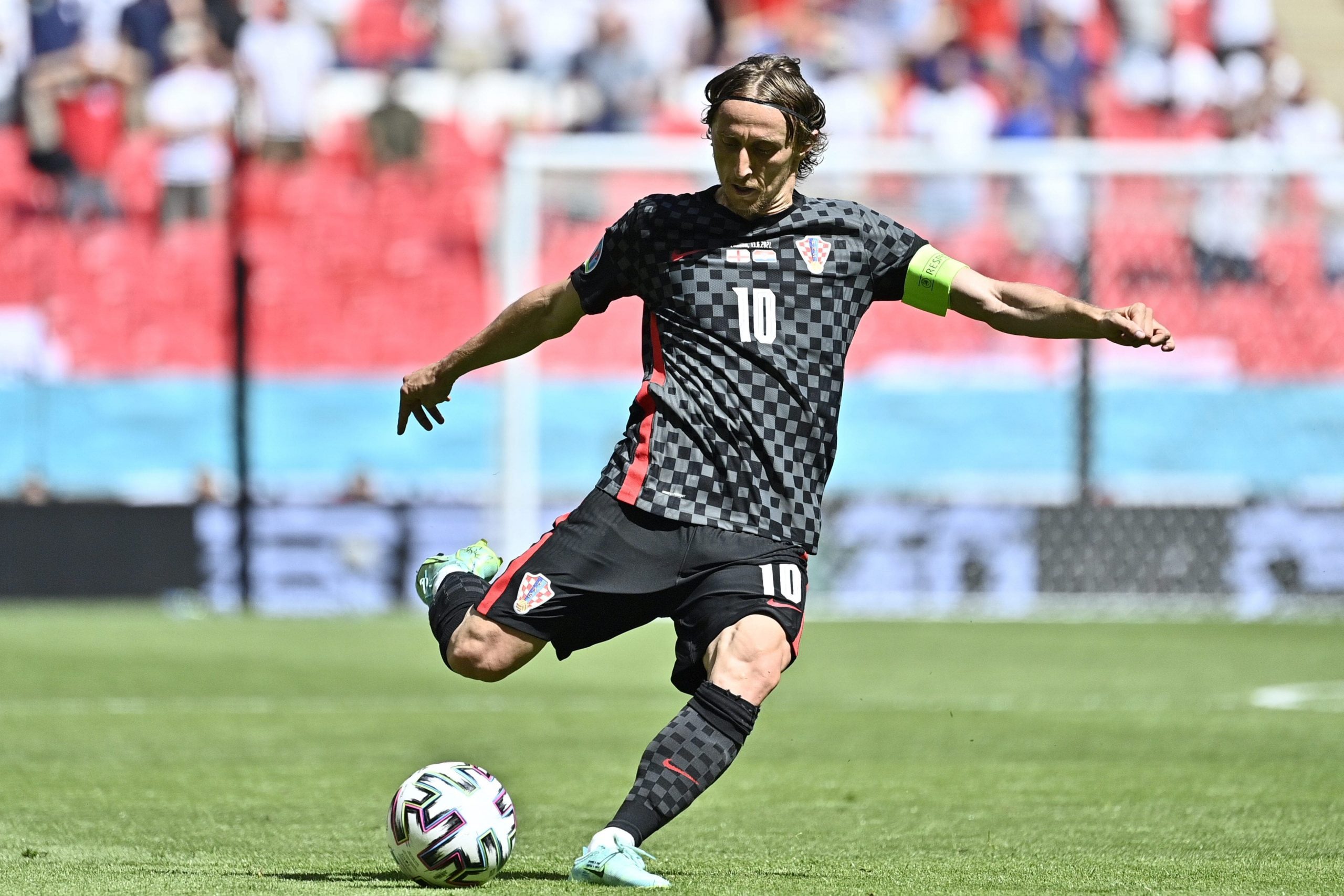 Group D match between England and Croatia. In the photo: Luka Modric. Foto: Boris Kovacev / CROPIX Euro 2020 soccer championship group D match between England and Croatia at Wembley stadium in London, Sunday, June 13,